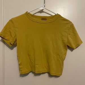 yellow brandy melville baby tee